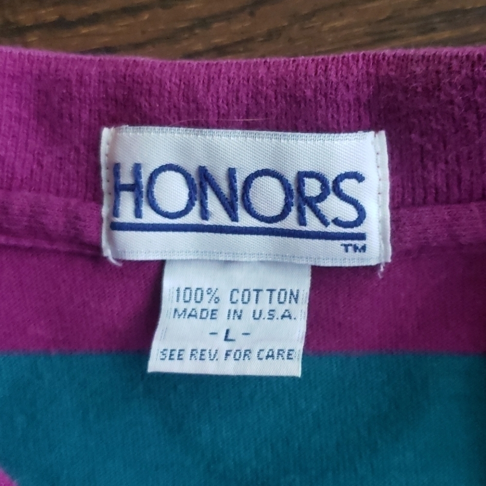 3/$20 Honors Purple & Green Polo Shirt - Picture 3 of 4